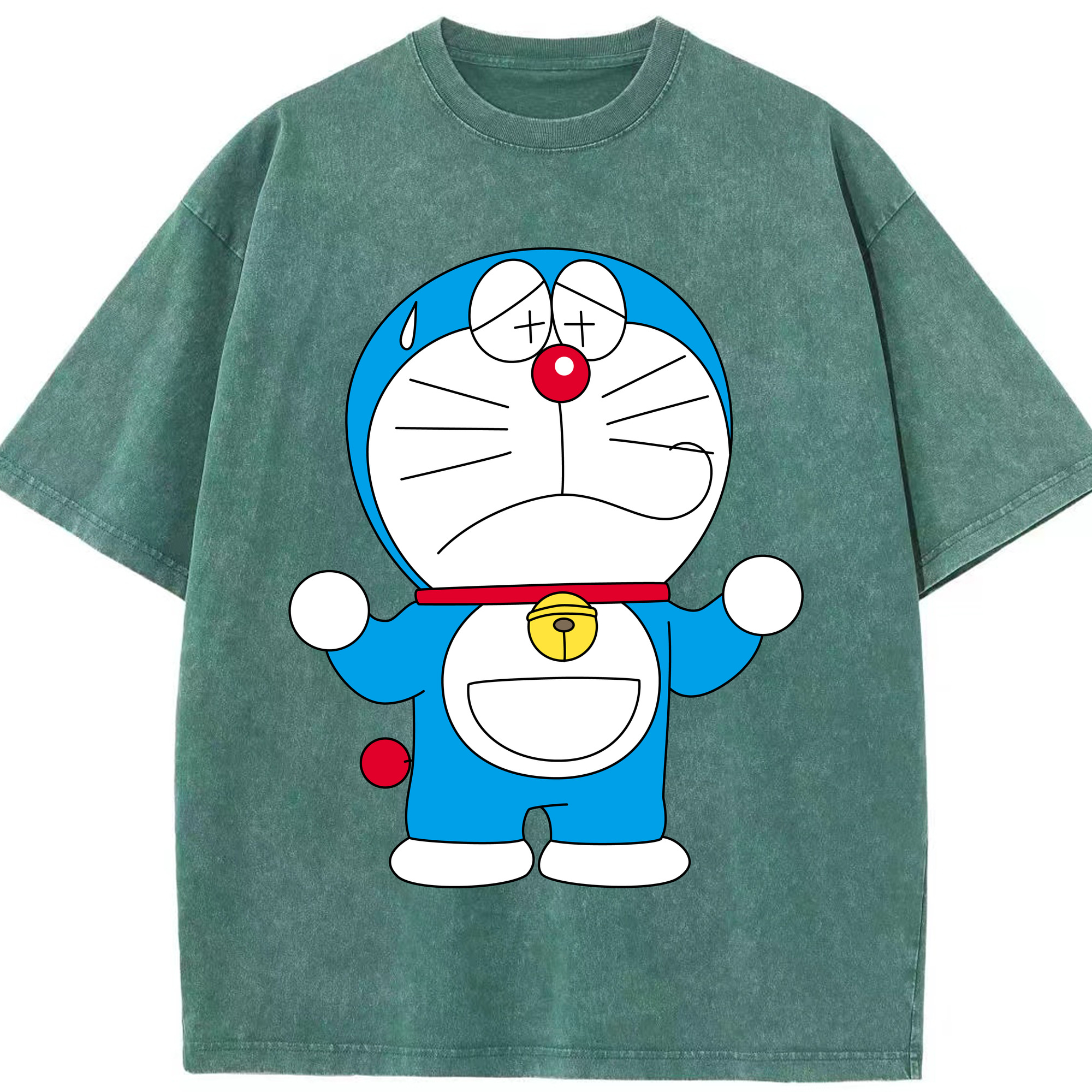 （画像用） ドラえもん Doraemon 綿100% ヴィンテージ風 半袖Tシャツ（フロントプリント）
